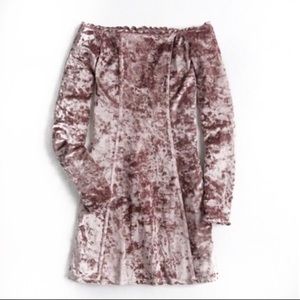 Hollister Velvet off the shoulder dress